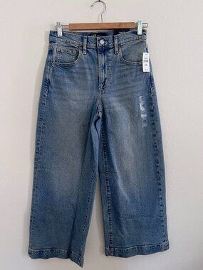 GAP Denim Wide Leg High Rise Crop